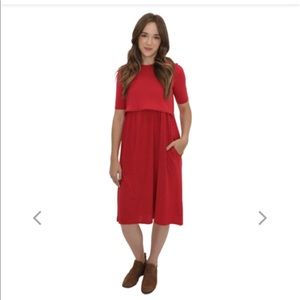 Fringe Nursing Dress w Pockets